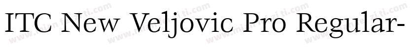 ITC New Veljovic Pro Regular字体转换